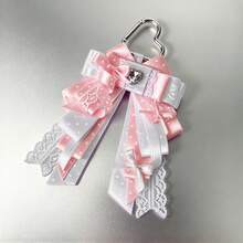 1pc Polka Dot Ribbon Multi-Layer Bow Bag Charm, Anime Cosplay Fan Support Convention Concert Mass-Produced Ita Bag Accessory, Lace Trim Heart Buckle Musical Note Pendant Wing Decor Badge Holder Handmade Landmine Style Girl Idol Support Hanging Ornament - A - View 5