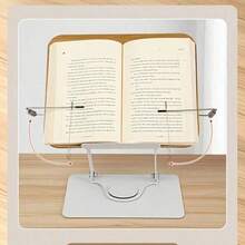 1pc 360° Rotating Foldable Reading Book Stand, Adjustable Height & Angle With Page Holder, Hands-Free Cookbook Tablet Holder, For Kitchen Office School, Back To School Gift - Multicolor - View 5