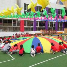 Parasut Pelangi Panjang 6,56 kaki, Warna Acak, Aktivitas Pesta Luar Ruangan, Cocok Untuk Permainan Tim Kooperatif dan Kegiatan Membangun Tim Keluarga - 2 juta - View 9