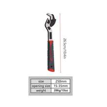 1pc Multi-Function Quick Self-Locking Wrench Large Opening Adaptive Universal Industrial Grade Wrench Extra Fast Small Wrench 6in 8in 10in 12in Multi-Model Pipe & Nut Wrench Suitable For Plumbing Pipes Home Renovation Industrial Factory Etc - Red and Grey Handle - View 11