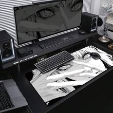 1pc Extended Gaming Mouse Pad And Computer Desk Keyboard Mat - Anime Theme Female Manga Character Pattern - Study Desk Protector Pad Laptop Small Mouse Pad - Durable Non-Slip Base High Definition Printing XL XXL - Suitable For Home Back To School Dorm Office Gaming Accessories Decorative Mat - Birthday Gift For Gamers Boyfriend Girlfriend Holiday Gift - View 5