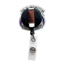 1pc Retractable D-Shaped Badge Reel Lanyard With Funny Quote Design, Nurse Hospital ID Badge Clip Office Lanyard - A - View 6