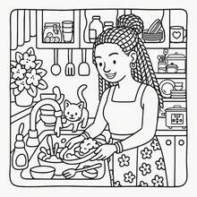 1 Adult Coloring Book Moments Bold & Easy Coloring Book, Daily Life Illustrations For Relaxation, Perfect Birthday And Holiday Gift For And Teenage Girls - Magic - View 9