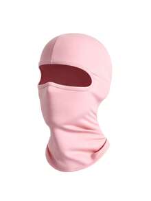 1pc Or 2pcs Unisex Solid Color Balaclava Hood, Outdoor Cold Protection Face & Neck Warmer, Windproof Cycling Mask, Suitable For Daily Outings, Clothing Matching, Cycling - Multicolor - View 5