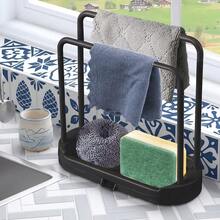Kitchen Sink Sponge Dishcloth Drying Rack, Countertop Dish Sponge Holder, Drainage Storage Organizer For Dish Cloths, Scrubbers, Steel Wool, Freestanding Design, Keep Counter Dry, Perfect For Kitchen Counter, Sink Side, Household Kitchen Organization - Multicolor - View 4