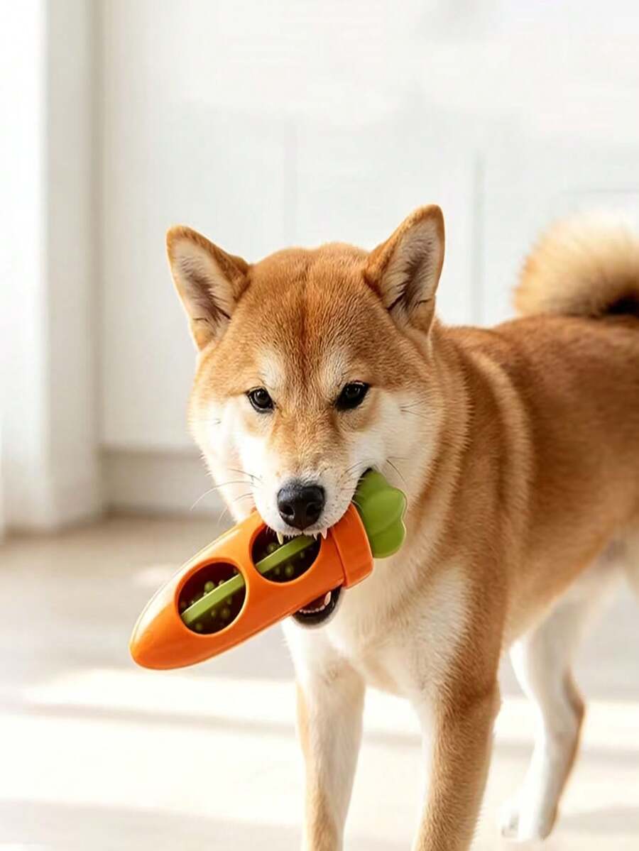 Carrot Licking Toy For Dogs, Rotating Detachable Treat Dispenser, Teething And Dental Cleaning Stick, Boredom Relief Chew Toy For Dogs And Cats, Suitable For All Pet Sizes - Multicolor - View 1