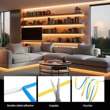 LQHZMYY 1pc COB LED Strip Light, 5V Low Voltage USB Powered, Compatible With Power Bank, Laptop, USB Power Adapter. Equipped With 501 On/Off Switch, No Need To Repeatedly Unplug, Control Light On/Off Anytime. Suitable For Daily Lighting, Home Decor, Bedroom Vanity, TV Backlight, Halloween And Other Holiday Decorations - Multicolor - View 9