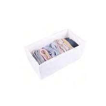 Fabric Storage Bins Set, Foldable Open-Top Drawer Organizer Boxes, Cloth Closet Storage Baskets For Underwear, Socks, Makeup, Clothes, Bedroom & Wardrobe Organization - White - View 12