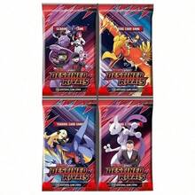 Bandai, TCG: Scarlet & Violet - Destined Rivals Booster Bundle - Bộ hộp chủ đề trò chơi thẻ bài sưu tập "Sun & Moon - Foes Of Fate" - Bao gồm các thẻ biểu tượng như Mewtwo, Team Rocket và Villains - màu đen - Xem 10