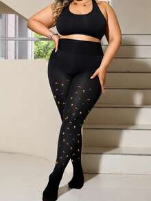 1pc Women's Pantvhose Tiahts. Sexy Black SheerTights With Flower, Transparent Stockings, Leg Shaping,Colorful, Perfect For Parties,Cute Daily Date - Multicolor - View 4