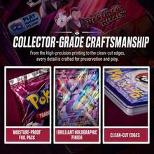Bandai, TCG: Scarlet & Violet - Destined Rivals Booster Bundle - Bộ hộp chủ đề trò chơi thẻ bài sưu tập "Sun & Moon - Foes Of Fate" - Bao gồm các thẻ biểu tượng như Mewtwo, Team Rocket và Villains - màu đen - Xem 4