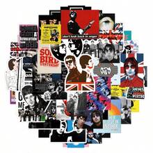 FUNISM 50 Pcs British Rock Band Stickers - UK Rock Themed Poster Style Decals, Perfect Gift For Rock Music Fans | For Laptops, Guitars, Skateboards, And Party Favors - Multicolor - View 7