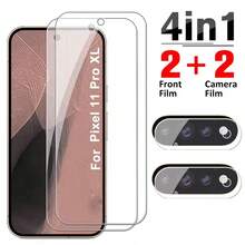 4片裝 11/Pixel 11 Pro XL/Pixel 10A、Pixel 10 Pro Fold/Pixel 10/10 Pro XL/Pixel 10 Pro/Pixel 11 Pro 高畫質防刮螢幕保護貼，3D 相機黑色鏡頭保護貼，支援指紋解鎖，防刮強化玻璃螢幕保護貼，適用 手機，超高畫質手機螢幕保護貼，相機 3D 透明鏡頭保護貼，支援指紋辨識 - 無色 - 查看 11