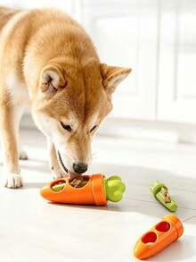 Carrot Licking Toy For Dogs, Rotating Detachable Treat Dispenser, Teething And Dental Cleaning Stick, Boredom Relief Chew Toy For Dogs And Cats, Suitable For All Pet Sizes - Multicolor - View 6