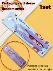5 Sets/1 Set Tweezers, Colorful Scrapbook Stickers And Washi Tape, Multi-Functional Stationery Organizer, DIY Journal Photo Album, School Supplies, Back To School Essentials, Suitable For Stickers, Scrapbooking, Eyelash Decoration, Jewelry Making, Model Making And More - A - View 7