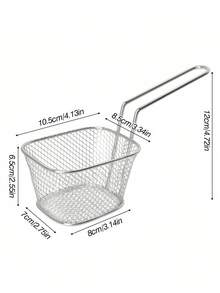 This Stainless Steel Food Frying Basket Is Perfect For Draining Food, Making It An Ideal Choice For Cafes, Restaurants, Kitchens And Other Similar Locations. - View 13