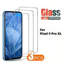 3-Pack Screen Protector, Compatible With Google Pixel 9 Pro XL/Pixel 9 Pro/Pixel 9, Pixel 10 Pro Fold/Pixel 10 Pro/10 Pro XL/10, Pixel 10a, Pixel 11/11 Pro/11 Pro XL Series, Fingerprint Unlock Tempered Glass Screen Protector, High Definition, Anti-Fingerprint, Anti-Scratch, Bubble-Free Easy Installation, Full Screen Protection - Clear - View 9
