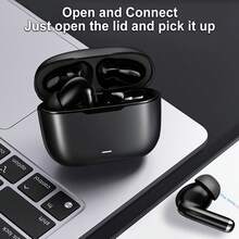 TWS Earbuds, Airbuds Wireless Earphones And Bluetooth Headphones, White Design, Built-In Microphone For Clear Calls, Comfortable Ear-Stem Style, Compatible With All Mobile Devices, Suitable For Fitness, Running And Daily Use - Multicolor - View 10