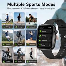 QAGSFLC Smart Watch, 1.83 Inch HD Touch Screen Smartwatch, Soft Silicone Strap, Call/Message Reminder, Pedometer, Calorie, Sports Tracking, Multiple Sports Modes, Multi-Functional Smartwatch, Unisex, Compatible With IOS And Android Phones, Perfect For Gym Daily Use And Christmas Birthday Gift - Multicolor - View 3