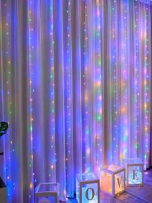 USB Powered Copper Wire LED Curtain Lights, 8 Lighting Modes, Warm/White/Colorful Light Colors Optional, Suitable For Home Decor, Holidays, Weddings, Christmas, Birthdays And Parties (Window Hanging Decorative Lights) - Curtain String Lights - View 7