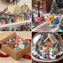 Figur-figur Natal Acak, Dekorasi Meja Resin DIY, Miniatur Lanskap, Hadiah Pesta Natal, Dekorasi Rumah untuk Pesta - beraneka warna - View 5