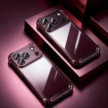 1入裝時尚酒紅色 TPU 手機殼，電鍍邊角，日常使用，送給朋友、媽媽、閨蜜的禮物，適用 Apple 11、13、Apple 16 Pro Max、Apple 17、14 Pro Max、Apple 15、14、17 Pro Max、18 Pro Max - 紫色 - 查看 2