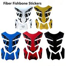 1pc Motorcycle Fishbone 3D Fuel Tank Sticker, 3D Fuel Tank Protector Decal, Gasoline Tank Protective Cover Decorative Sticker - A - View 5