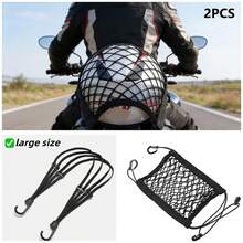 2pcs Strap Rope Elastic Motorcycle Hook Rope / Motorcycle Helmet Mesh Elastic Strap Black Mesh Luggage Organizer For Storage - 01 - View 2