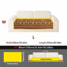 1Pc Christmas Themed Jacquard Sofa Cushion, Non Slip Couch Cover With Gingerbread & Xmas Tree Print, Washable Furniture Protector For Holiday Home Decor - Multicolor - View 21