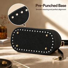 7pcs Adjustable PU Shoulder Straps, One Shoulder Bag Strap Accessories, Suitable For Crochet Bags, Straw Beach Bags, Suitable For Handbags And Wallets DIY, Knitting Enthusiasts Box Packaging Decoration Label/Handmade Bag Knitting Accessories Set With Perforated Bag Bottom + Adjustable Shoulder Strap Combination - New Model - View 4
