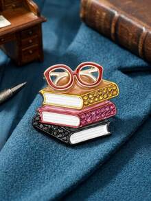 Enamel And Rhinestone Teacher Book Brooches - Back To School Pins For Women Unisex Casual Party Jewelry Accessories / Friends Gifts Decoration - Teacher's Book - View 20