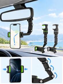2pcs 360° Rotatable Adjustable Phone Holder, Space-Saving L-Shaped Car Phone Mount With Stable Grip And Sturdy Structure, Compatible With IPhone And Android Phones, Suitable For Car, Office Desk, Home, Camping, Travel And Daily Use, Phone Accessories, New Year Gift - Multicolor - View 5