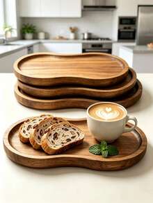 Tray, Slim And Elegant, Perfect For Desserts, Cheeses, Nuts, Snacks And Fruits, Multi-Purpose Home Decor Tray, Suitable For Home And Restaurant, Birthday Party, Wedding And Other Occasions, Wooden Display Plate, Kitchen Accessory, Suitable For All Seasons - View 8