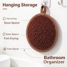 Round Exfoliating Body Scrub Pad, Reusable Bath Brush With Hanging Ring, Textured Bath Towel Pad, Deep Cleansing For Skin - Multicolor - View 7