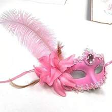 Women's 1920s Vintage Lace Veil Masquerade Mask, Suitable For Carnival Party, Festival, Evening Party, Ball, Detachable Hair Accessory And Mask, Halloween - Multicolor - View 15