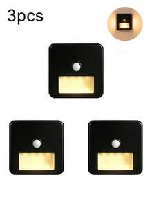 6pcs Motion Sensor LED Wall Lights, Suitable For Stairs, Bedroom, Hallway, Bathroom, Corridor And Cabinet, Auto On/Off When Motion Detected, Ideal For Night Lighting - Motion Sensor Wall Light - View 22