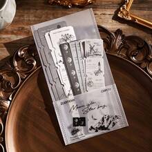 Vintage Tearable Label Stickers Twilight Label Collection Series, Long Paper Stickers, Suitable For Scrapbooking, Notebook DIY Collage Decoration, Aesthetic Handmade Decorative Stickers - one-size - View 10