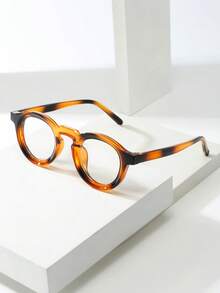 Yellow Tortoise Shell Frame Plain Mirror