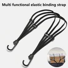 2pcs Strap Rope Elastic Motorcycle Hook Rope / Motorcycle Helmet Mesh Elastic Strap Black Mesh Luggage Organizer For Storage - 01 - View 7