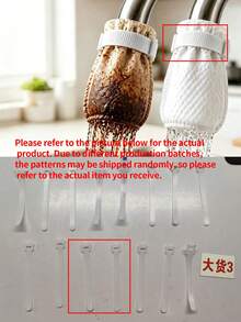 Universal Faucet Filter Bag Value Pack, High-Density Non-Woven White Quilted Easy-Install Filter Sleeve, Filters Rust, Sand, Sediment And Impurities, Suitable For Kitchen, Bathroom And Home Replaceable Water Filter Cartridge - Multicolor - View 6