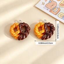 10pcs Fun Realistic Food Heart-Shaped Chocolate Cookie Pendant Creative Dessert Charm DIY Jewelry Making Accessories - Heart Cookie Pendant - View 3