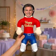 1pc Personalized Inflatable Blow Mold Prop, Customizable Photo, Custom Inflatable Party Prop, Bachelorette Party Gift, Birthday Party Gift, Inflatable Doll, Birthday Commemorative Decoration, Birthday, Christmas, Special Occasion - Multicolor - View 4