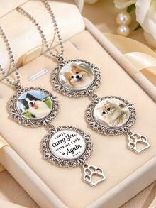 Custom Pet Photo Car Hanging Ornament: Personalized Memorial Pendant, Rearview Mirror Hanging Decoration, Dog And Cat Lover Accessory - Multicolor - View 4