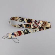 1 Piece Cute Cartoon Cat Lanyards, 4 Styles Kitty Print Neck Strap With Metal Clasp For ID Badge Phone Key Office School Work - Multicolor - View 9