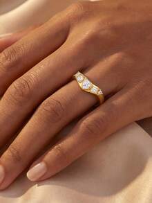 1pc Elegant Design Ring, Exquisite & Unique, Suitable For Women, Perfect For Parties And Balls, Carefully Crafted Jewelry, Gift For Girlfriend - Alien Ring - View 4