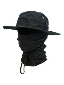 2pcs Unisex Sun Hat Bucket Hat UPF 50+ Jungle Hat + Camouflage Face Mask, Foldable, Hiking, Beach, Fishing, Summer, Hunting - Multicolor - View 16