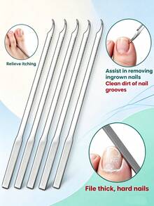 5/3/1pc 3-In-1 Nail Care Tools, Nail File, Nail Picker, Scraper - 3-in-1 Hand and Foot Care Tool - View 11