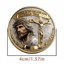 1 đồng xu kỷ niệm Chúa Jesus khổng lồ, đồ chơi phòng ngủ, đồ chơi văn phòng, quà tặng sinh nhật, quà Giáng Sinh, đồ chơi trò chơi - Nhiều màu - Xem 5