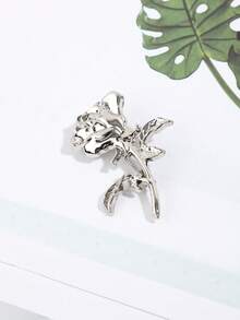 1Pc Women Gold Tone 3D Rose Flower Brooch Pin Vintage Elegant For Suit Wedding Party - Multicolor - View 7