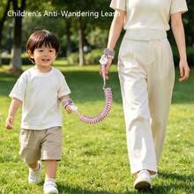 Children Anti-Lost Wrist Leash, Cartoon Anti-Loss Wristband With Built-In Steel Wire Safety Lock, 360° Rotating Baby Walking Rope, Baby Anti-Lost Wristband Leash With Retractable Spring Rope And Safety Lock, Outdoor Travel Children Anti-Loss Wristband, Cartoon Children Anti-Loss Rope With Built-In Steel Wire Core, 360° Rotating Joint With Lock Anti-Escape Baby Leash Wristband, Infant Outdoor Anti-Lost Leash Wristband, Retractable Spring Rope With Safety Lock Design, Multi-Color Optional Baby Walking Protection Rope Anti-Lost Wristband - Multicolor - View 4